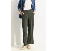 CECIL Damen B377754 Wide Leg Hose mit Struktur, cool Khaki, XXL / 30L