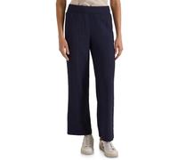 Stoffhose CECIL, Damen, Gr. XL, Länge 30, blau (urban dunkelblau), Stoff, 53% Viskose, 46% Polyester, 1% Elasthan, gestreift, loose fit lang, Hosen Stoffhose, mit Wide Legs (76091748-XL) urban dunkelb