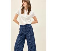 CECIL Damen B379452 Wide Leg Hose mit Tapedetail, Urban Navy Blue, L / 28L