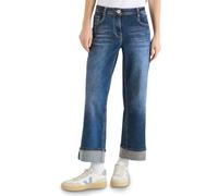 Loose-fit-Jeans CECIL, Damen, Gr. 34, Länge 30, mid blau wash, Jeans, 77% Baumwolle, 20% Polyester, 3% Elasthan, unifarben, lang, Jeans, 5-Pocket-Style (16189419-34) mid blau wash