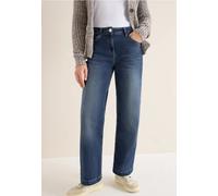 CECIL Damen 3817422 Straight Leg Jeans, Mid Blue Used Wash, 32W / 30L