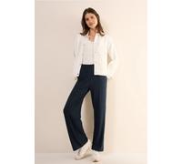 Cecil Damen Wide Leg Jersey-Hose in Blau, Gr: L