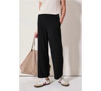 Cecil Damen Wide Leg Jersey-Hose in Schwarz, Gr: M