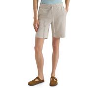 Shorts CECIL, Damen, Gr. 3XL (48), beige (grain beige), Stoff, 73% Viskose, 25% Polyester, 2% Elasthan, gestreift, loose fit kurz, Hosen Shorts, in Bermuda-Länge (58273757-XXXL) grain beige