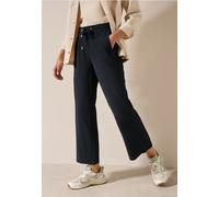 Marlene-Hose CECIL, Damen, Gr. L, Länge 26, blau (universal blau), Stoff, 55% Polyester, 44% Viskose, 1% Elasthan, unifarben, weit knöchelfrei, Hosen, High Waist (64887019-L) universal blau