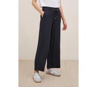 Culotte CECIL, Damen, Gr. L, Länge 30, urban dunkelblau, Stoff, 54% Lyocell, 46% Viskose, unifarben, loose fit lang, Hosen, High Waist (82387340-L) urban dunkelblau