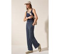 Stoffhose CECIL "Style NEELE", Damen, Gr. L (42), Länge 28, blau (rain blau), Web, Obermaterial: 76% Polyester, 20% Viskose, 4% Elasthan, unifarben, casual, bequem lang, Hosen, in Struktur-Optik (6084