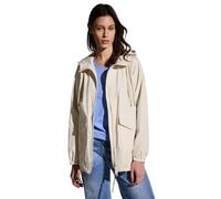 Windbreaker CECIL, Damen, Gr. XXL (46), beige (beige meringues), Web, Obermaterial: 100% Polyester, unifarben, casual, hüftbedeckend, Rundhals, Langarm Bündchen, Jacken, mit Kapuze und Tunnelzug (5254