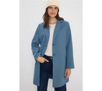Wollmantel CECIL, Damen, Gr. XXL (46), beige (moonstone blau), Stoff, Obermaterial: 90% Polyester, 10% Viskose; Futter: 100% Polyester, unifarben, comfort fit ca. Mitte Oberschenkel, V-Ausschnitt, abg