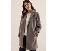 Wollmantel CECIL, Damen, Gr. XXL (46), mushroom taupe, Stoff, Obermaterial: 90% Polyester, 10% Viskose; Futter: 100% Polyester, unifarben, casual, comfort fit ca. Mitte Oberschenkel, V-Ausschnitt, Lan