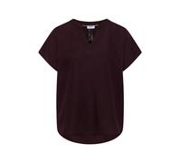 Kurzarmbluse CECIL, Damen, Gr. S (38), braun (rich burgundy), Web, 55% Leinen, 45% Viskose, unifarben, klassisch normal, Rundhals, normaler Saum, Blusen, mit Leinenanteil (68241860-S) rich burgundy