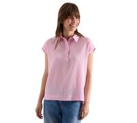 Kurzarmbluse CECIL, Damen, Gr. XL (44), light blush rose, Stoff, 76% Viskose, 24% Polyamid, unifarben, klassisch normal, V-Ausschnitt, Bündchen, Blusen, mit Knopfleiste (28791211-XL) light blush rose