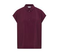 Kurzarmbluse CECIL, Damen, Gr. XL (44), sweet grape rot, Stoff, 76% Viskose, 24% Polyamid, unifarben, klassisch normal, V-Ausschnitt, Bündchen, Blusen, mit Knopfleiste (44241500-XL) sweet grape rot