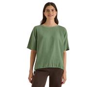 Cecil Dropped Shoulder Blusenshirt in Unifarbe deep Matcha Green XXL
