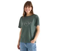 Cecil - Locker geschnittenes T-Shirt mit Frontprint grün - Gr. - S