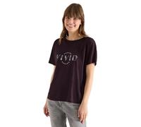 Cecil Dropped Shoulder Shirt in Leinen-Optik Rich Burgundy L