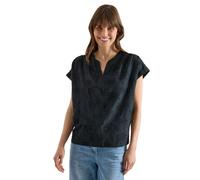 Cecil - Kurzarm-Bluse mit Allover-Stickerei grün - Gr. - S