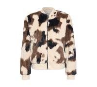 CECIL - Fake Fur Blouson mit Kuhmuster pearl beige - Gr. - S