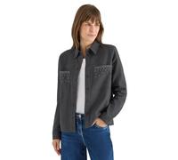 Cecil Flanellbluse mit Nieten deep Grey Melange M