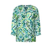 Druckbluse CECIL, Damen, Gr. S (38), grün (grün lagoon), Web, Obermaterial: 55% Leinen, 45% Viskose, bedruckt, casual, lässig geschnitten hüftbedeckend, Rundhals, 3/4-Ärmel 1-Knopf-Manschette, Blusen,