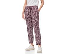 Stoffhose CECIL "CHELSEA", Damen, Gr. XL (44), Länge 28, rot (mulberry rot), Web, Obermaterial: 100% Viskose, bedruckt, casual, loose fit lang, Hosen, mit floralem Allover-Print (41095464-XL) mulberry
