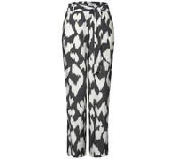 Cecil - Gemusterte Wide Leg Hose grau, S/30