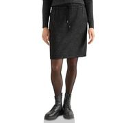 Cecil Minirock Damen Gemusterter Jogg-Skirt gestreift Elastikbund mit Tunnelzug Schwarz XXL