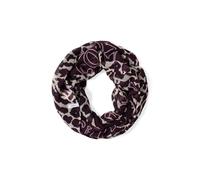 Cecil Gemusterter Loop Schal eggplant red A
