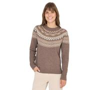 Cecil Gemusterter Strickpullover Chocolate Mousse Melange M