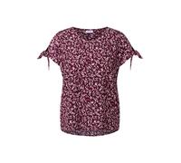 CECIL Shirtbluse gemustert, 100% Viskose, Kurzarm, V-Ausschnitt, Rot M (40)