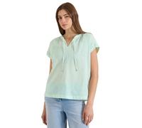Kurzarmbluse CECIL, Damen, Gr. XXL (46), juicy lime, Web, 100% Baumwolle, gestreift, klassisch normal, Rundhals, Bündchen, Blusen, aus reiner Baumwolle (47346351-XXL) juicy lime