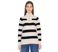 Troyer CECIL, Damen, Gr. L (42), universal blau, Strick, Obermaterial: 37% Baumwolle, 34% Polyacryl, 26% Polyester, 3% Elasthan, gestreift, bequem normal, ohne Ausschnitt, Pullover Troyer, gestreift,