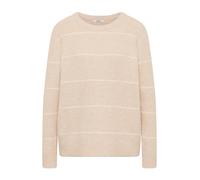 Cecil Strukturpullover Gestreift Damen Beige Größe S
