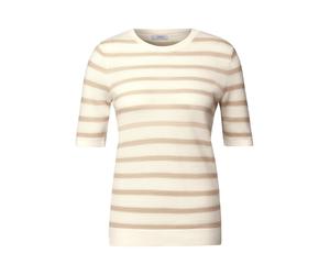 Cecil - Gestreifter Strukturpullover beige - Gr. - XS