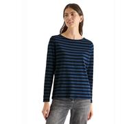 CECIL Gestreiftes Basic Shirt urban Dark Blue XL