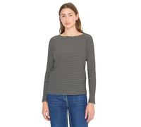 Cecil Gestreiftes Langarmshirt raw Khaki M