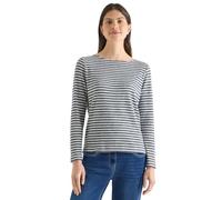 Cecil Gestreiftes Shirt universal Blue Melange M