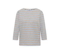 Cecil Damen Gestreiftes Strukturshirt Sporty in Blau Größe M