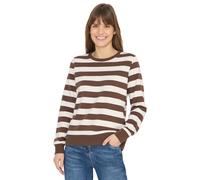 Cecil Gestreiftes Sweatshirt urban Taupe L