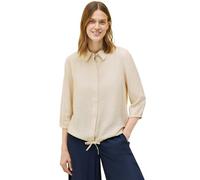 Cecil Hemdbluse mit Struktur V-Ausschnitt 3/4-Ärmel Beige Gr. XL