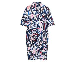 CECIL - Hemdblusenkleid mit Allover-Print in Midi-Länge blau - Gr. - XS
