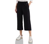 3/4-Hose CECIL, Damen, Gr. XL, Länge 22, schwarz, Web, 66% Baumwolle, 30% Polyester, 4% Elasthan, unifarben, loose fit 3/4-Länge, Hosen, High Waist (76223127-XL) schwarz