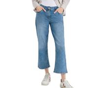 Loose-fit-Jeans CECIL, Damen, Gr. 29, Länge 26, light blau washed, Jeans, 78% Baumwolle, 20% Polyester, 2% Elasthan, unifarben, kniebedeckend, Jeans, im Capri-Style (50061606-29) light blau washed