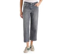 Cecil High Waist Wide Leg Jeans im Loose Fit mid Grey Used wash 34