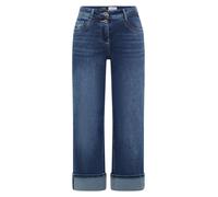 CECIL - High Waist Wide Leg Jeans im Slim Fit mid blue wash - Gr. - 30