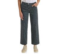 Cecil High Waist Wide Leg Jeans mit Leo-Muster Dried Olive Green 27