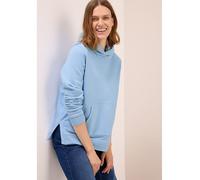 Sweatshirt CECIL, Damen, Gr. M (40), blau (light sky blau), Web, 100% Baumwolle, unifarben, casual, normal, ohne Ausschnitt, Langarm angesetztes Bündchen, Sweatshirts, aus reiner Baumwolle (31388159-M