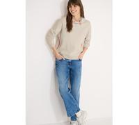 Cecil Sweatshirt im Hoodie-Style mit Zipper-Details Damen Pearl Beige XXL