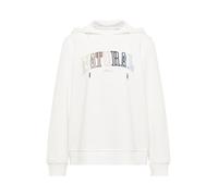 Hoodie CECIL, Damen, Gr. XXL (46), weiß (vanilleweiß), Sweatware, Obermaterial: 65% Baumwolle, 35% Polyester. Futter: 100% Baumwolle, bedruckt, casual, regular fit normal, ohne Ausschnitt, Langarm Rip