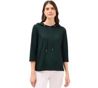 Hoodie CECIL, Damen, Gr. M (40), ink grün, Sweatware, Obermaterial: 55% Viskose, 42% Polyester, 3% Elasthan. Futter: 65% Polyester, 35% Viskose, unifarben, casual, regular fit normal, ohne Ausschnitt,